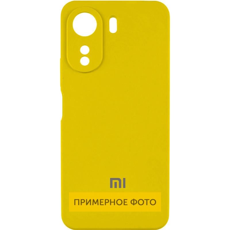 Противоударный чехол Silicone Cover Lakshmi Full Camera (AAA) with Logo для Xiaomi Redmi 13C / Poco C65 Желтый / Yello