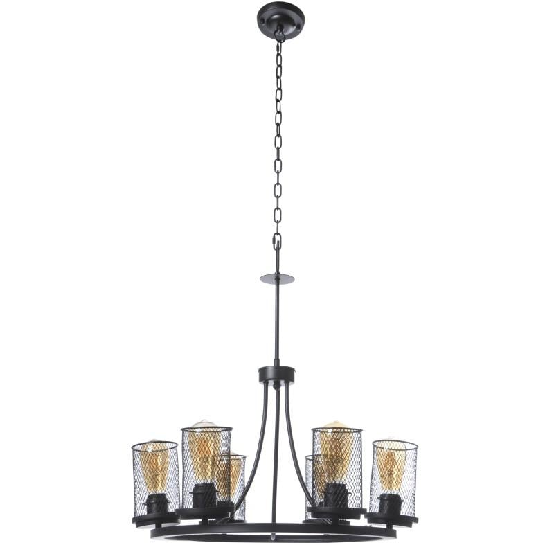 Люстра потолочная лофт подвесная Brille BL-391S/5 E27 BK