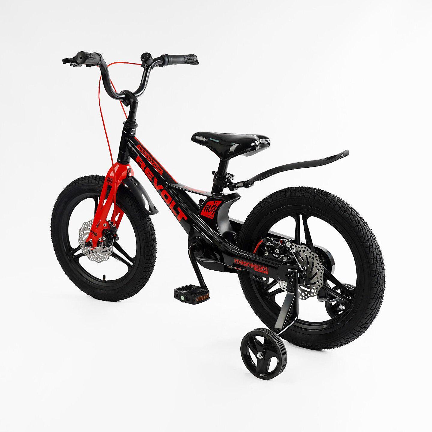 Велосипед двухколесный Corso Revolt 16" детский магниевый Черно-красный - фото 3 Велосипед двухколесный Corso Revolt 16" детский магниевый Черно-красный - фото 3
