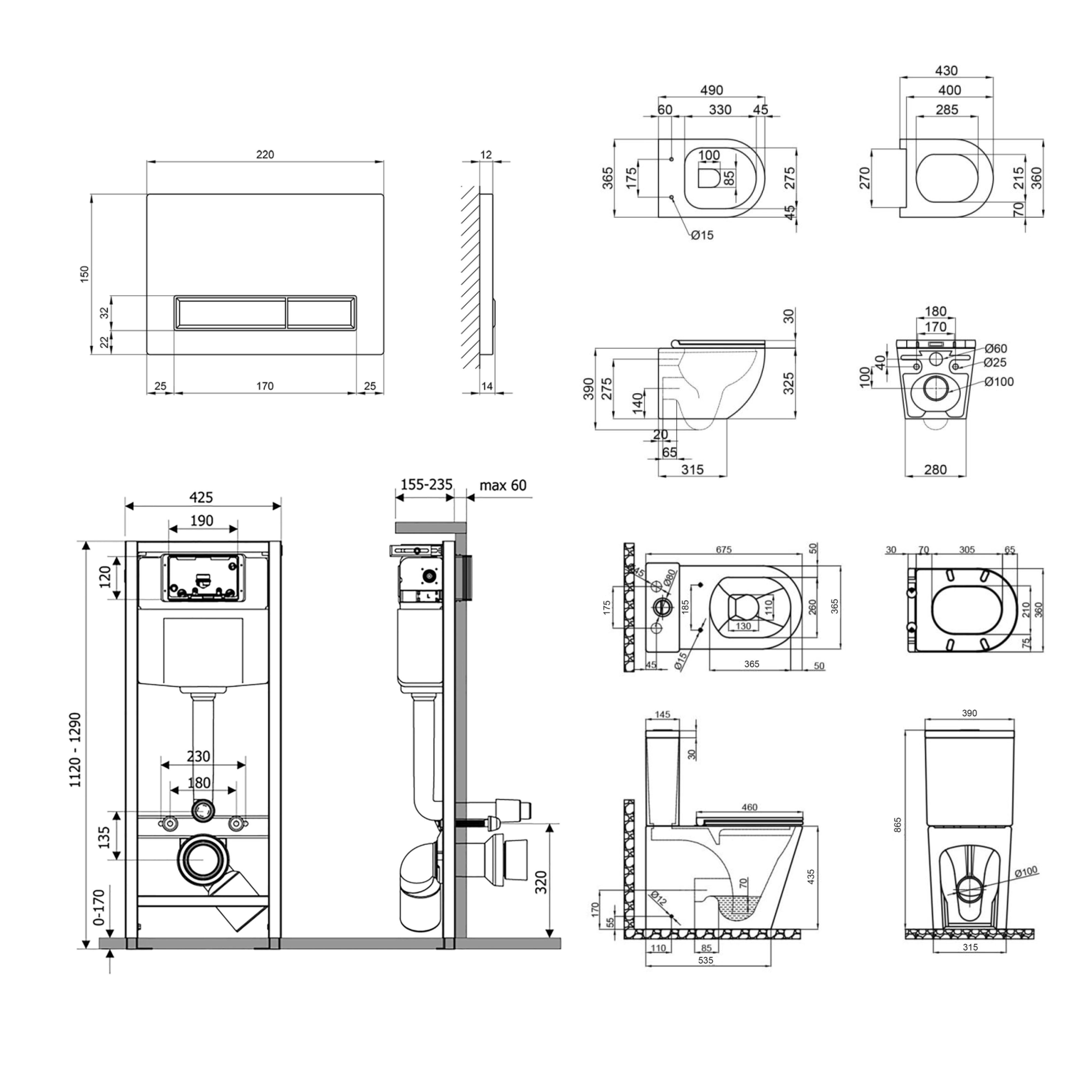 Набор Qtap Scorpio Ultra Quiet напольный унитаз/Robin Ultra Quiet унитаз подвесной/Nest комплект инсталляции 4в1 (SD00051299) - фото 2 Набор Qtap Scorpio Ultra Quiet напольный унитаз/Robin Ultra Quiet унитаз подвесной/Nest комплект инсталляции 4в1 (SD00051299) - фото 2