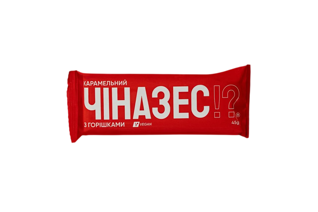 Батончик Чіназес карамельний с горішками 10 шт.