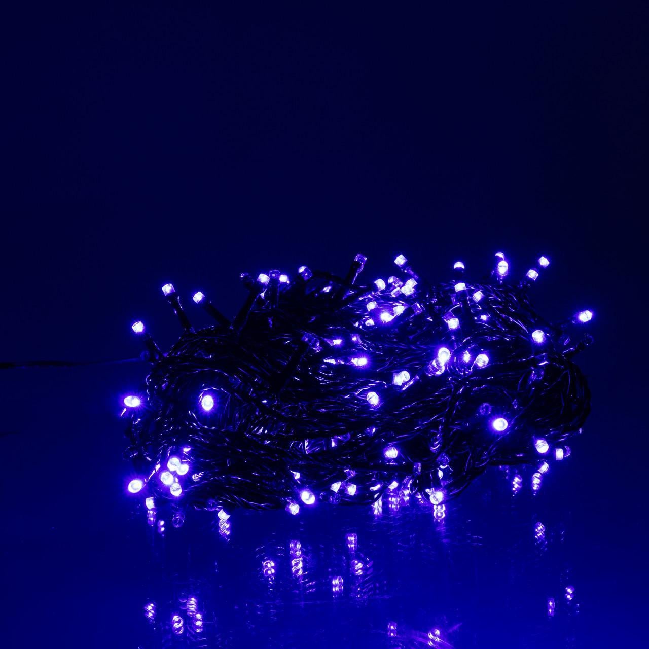 Гірлянда Нитка вулична 30 м 300 LED чорний провід Синій (CF300L30MBBL)