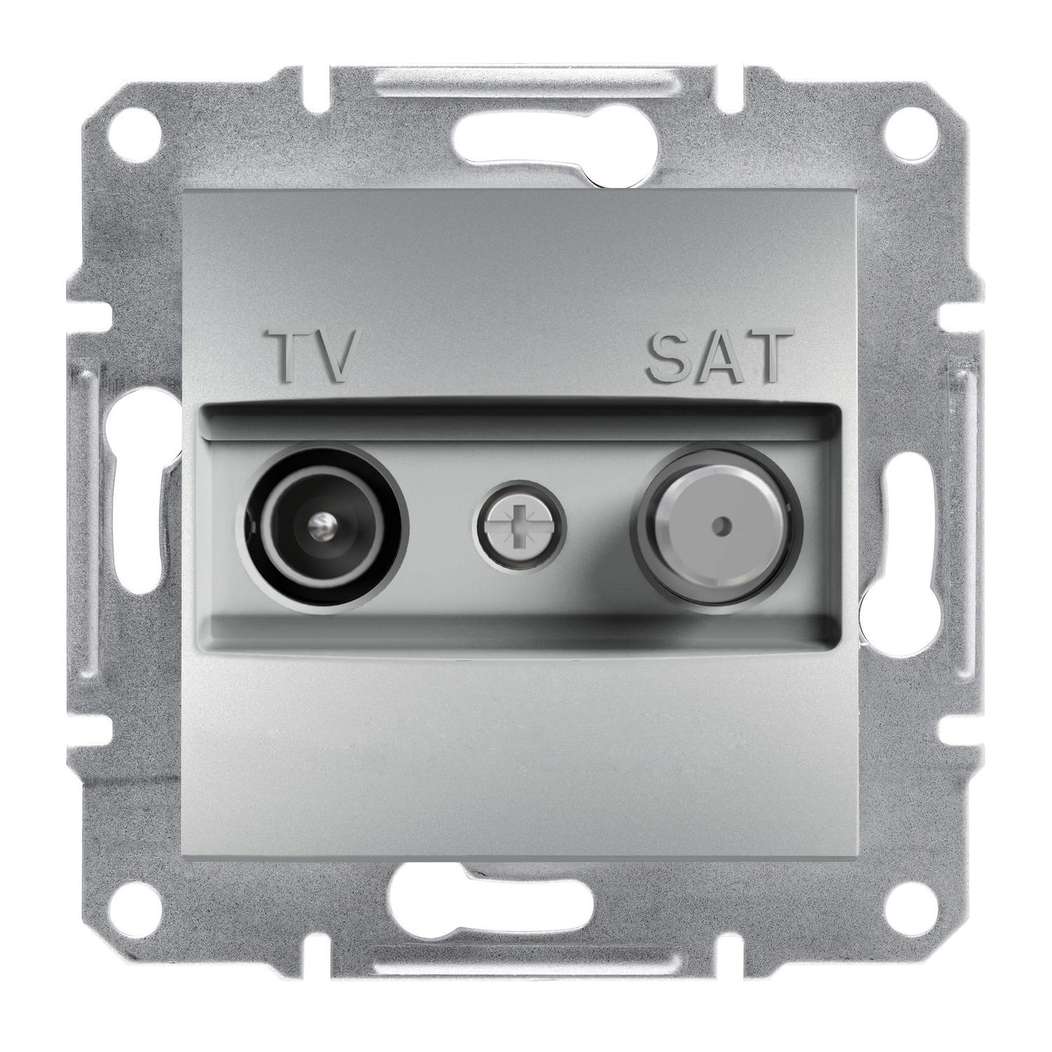 Розетка проходная TV/Sat Schneider Electric Asfora 4 dB Алюминий (EPH3400261) Розетка проходная TV/Sat Schneider Electric Asfora 4 dB Алюминий (EPH3400261)