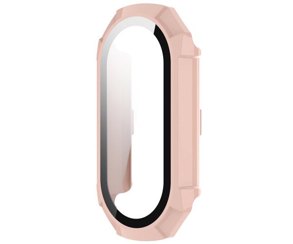 Чехол с защитным стеклом Armor with Glass для Xiaomi Mi Band 9 Розовый