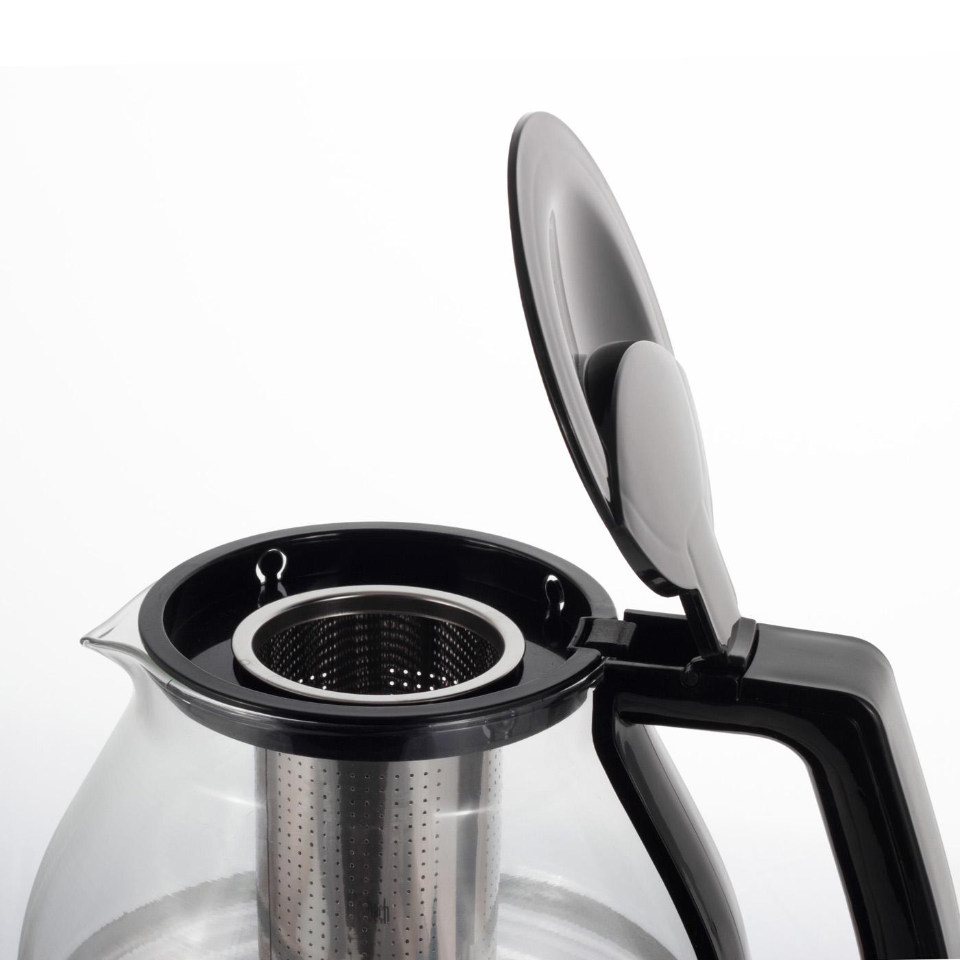 Заварочный чайник со съемным ситечком Ofenbach KM-100613М из термостойкого стекла 1300 мл Прозрачный (150-84-100613М) - фото 11