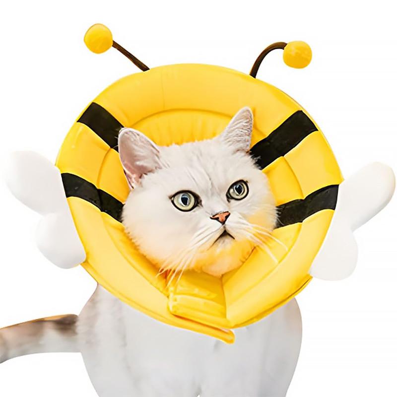 Воротник-подушка для кошек мягкий Lesko DT-613 M Little Bee