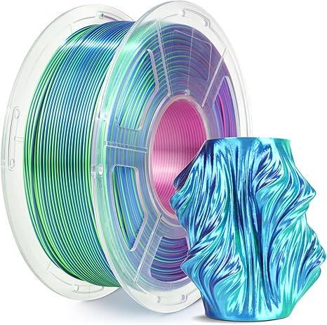 Пластик SUNLU Silk PLA Plus 1 кг 1,75 мм Синий/Зеленый/Фиолетовый (2355257120)