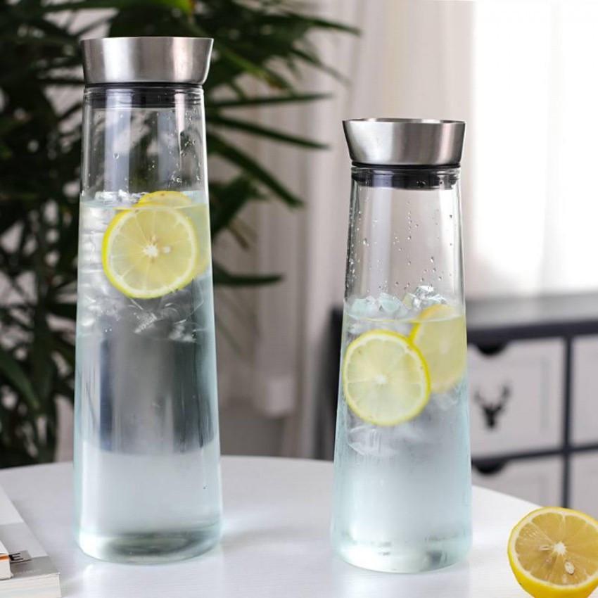 Графин стеклянный Kamille KM-9032 с крышкой из нержавеющей стали 1200 мл (2115528810) - фото 5