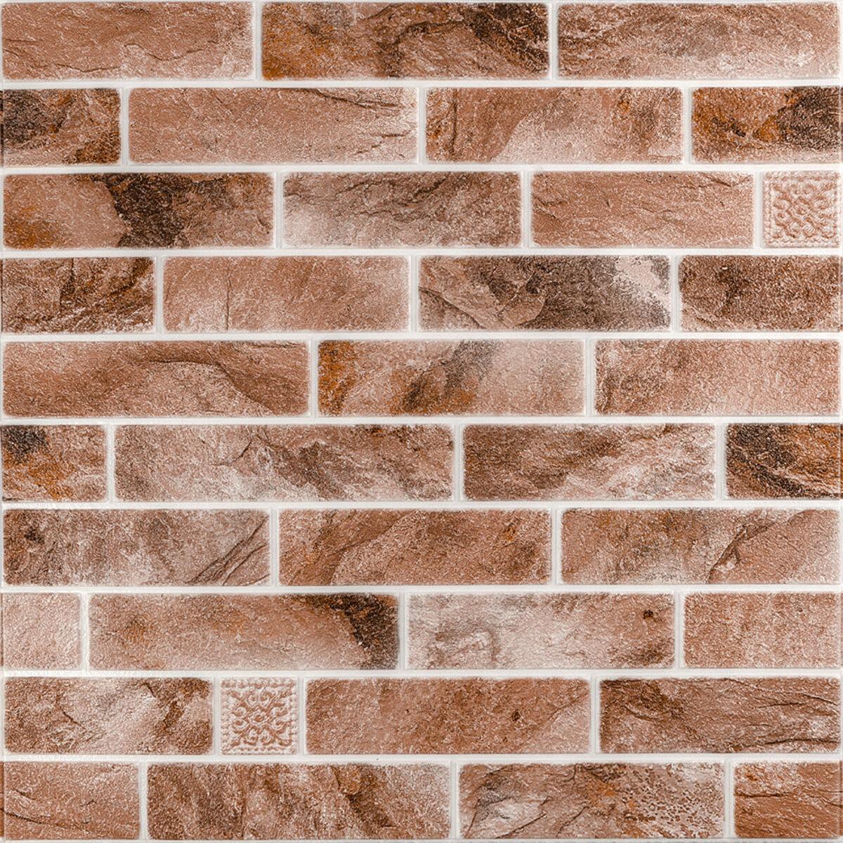 3D-панель стінова Клінкер 670х680х4 мм Піщано-коричневий (SW-00002004)