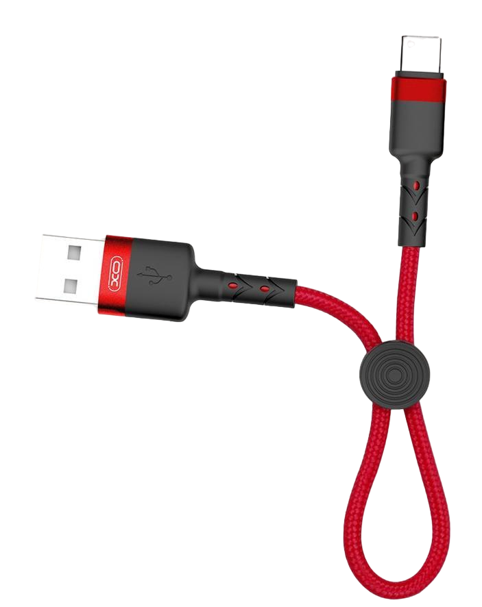Кабель интерфейсный Xo NB117 USB-Type-C 0,25 м Red (15291)