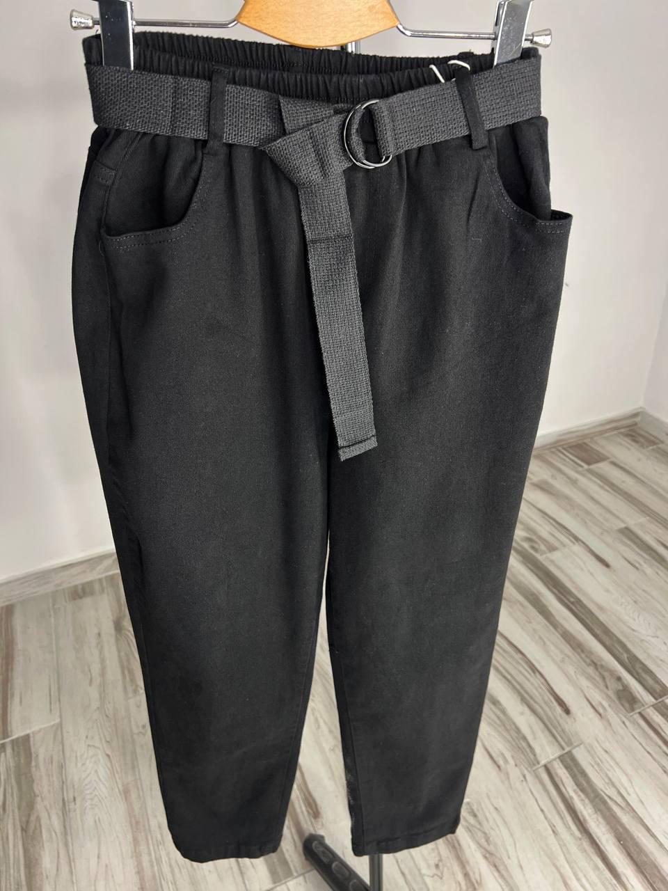 Джинси жіночі A-N 25072 MOM банани талія на резинці з ременем стрейчеві оверсайз M Чорний (3608) - фото 6 Джинси жіночі A-N 25072 MOM банани талія на резинці з ременем стрейчеві оверсайз M Чорний (3608) - фото 6