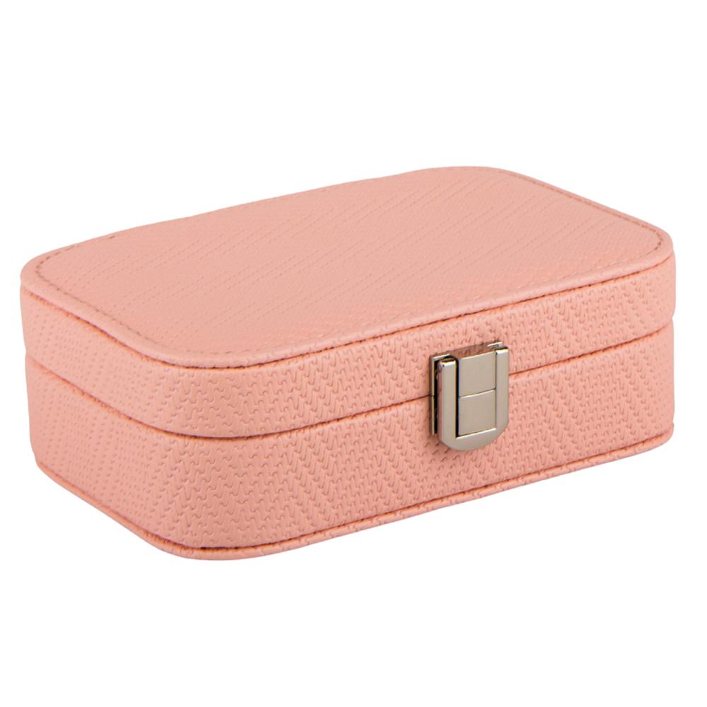 Ящик для украшений Elisey 9065-016 Магнетизм с зеркалом экокожа 15х10,5х5 см Розовый (118-81-9065-016.3)