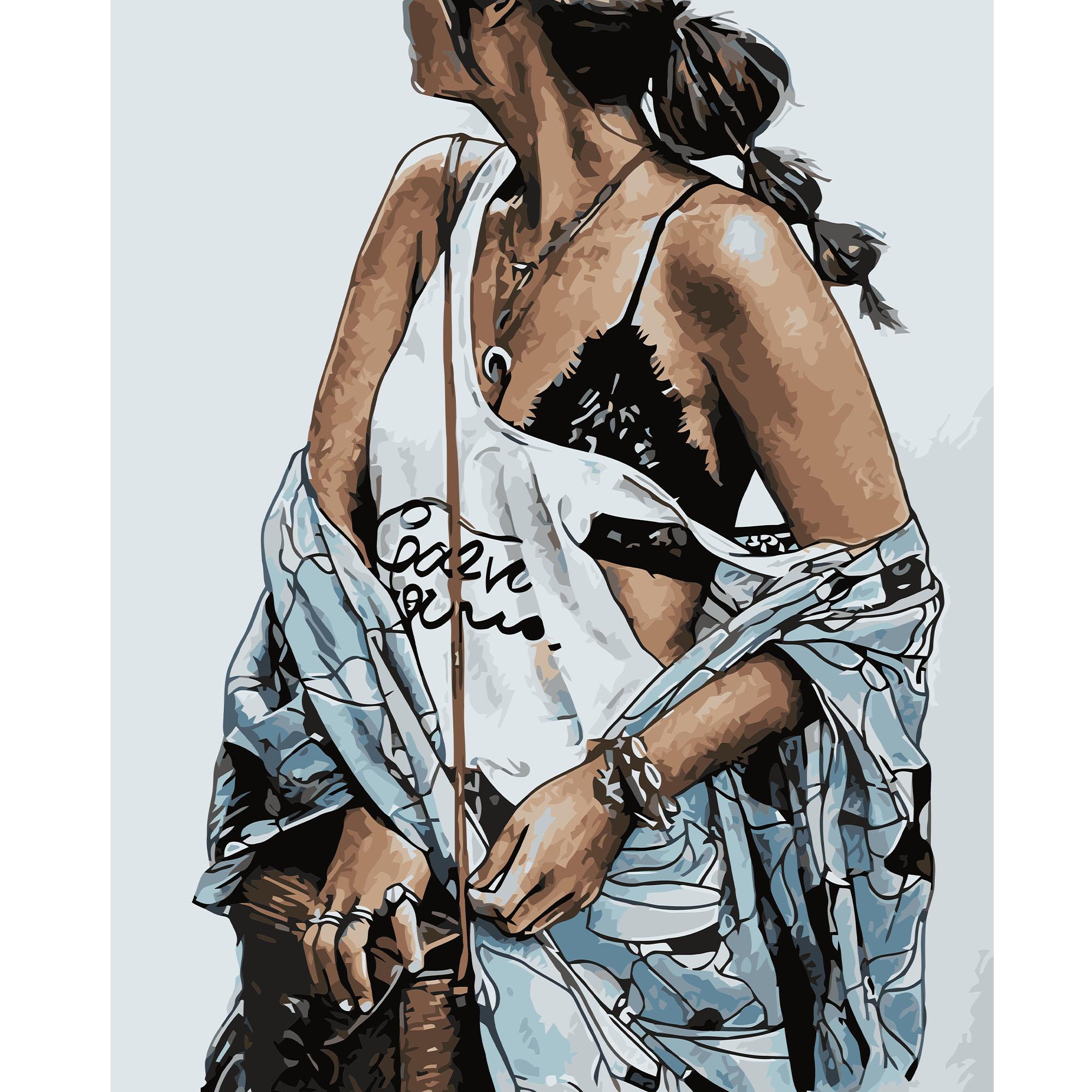 Картина по номерам Strateg Стильная девушка 2 40x50 см (VA-0738)