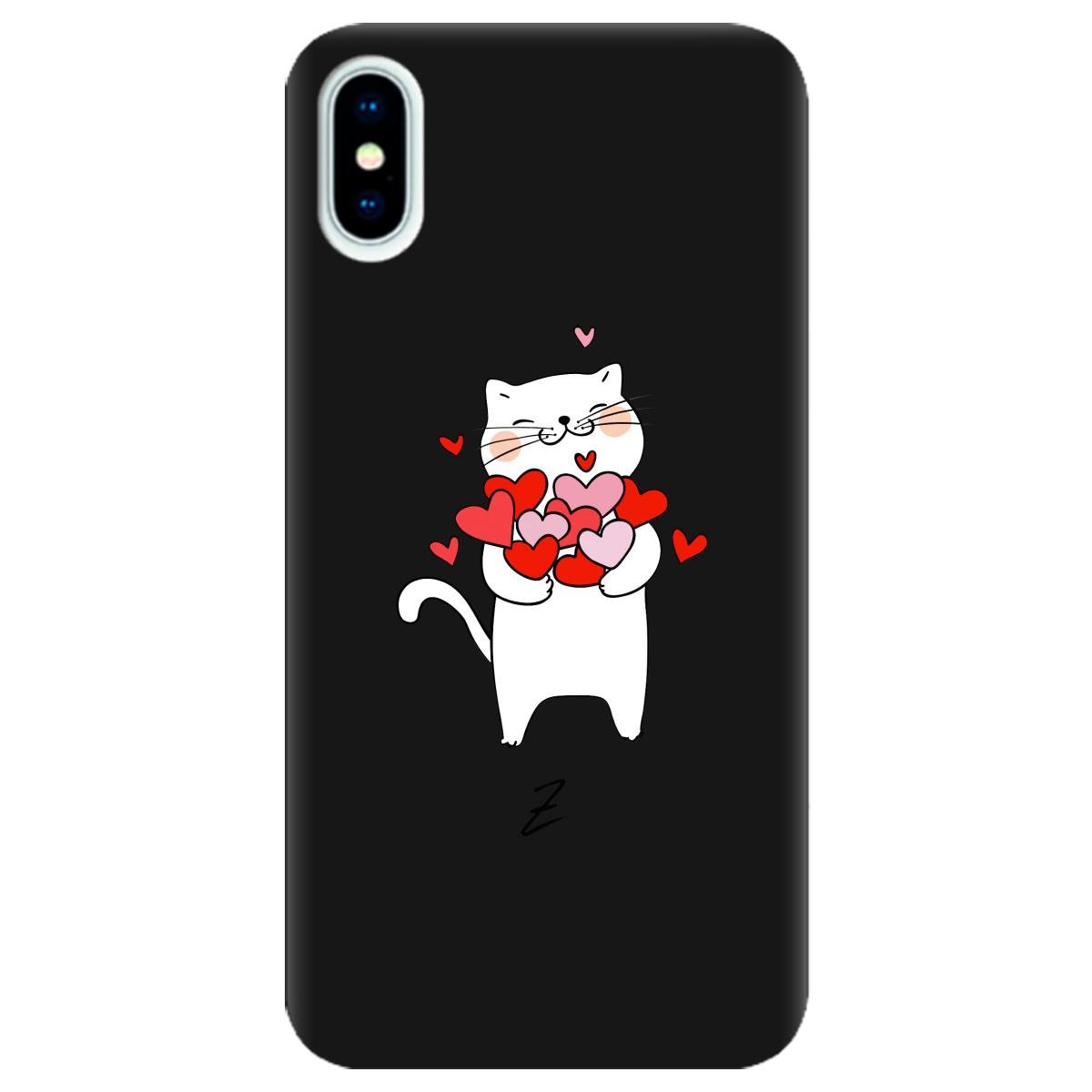 Силиконовый чехол Zorrov для Apple iPhone X - loving heart (10290050153033639)