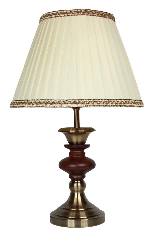 Лампа деревянная настольная SVLIGHT 21178 с абажуром Бронзовый Лампа деревянная настольная SVLIGHT 21178 с абажуром Бронзовый