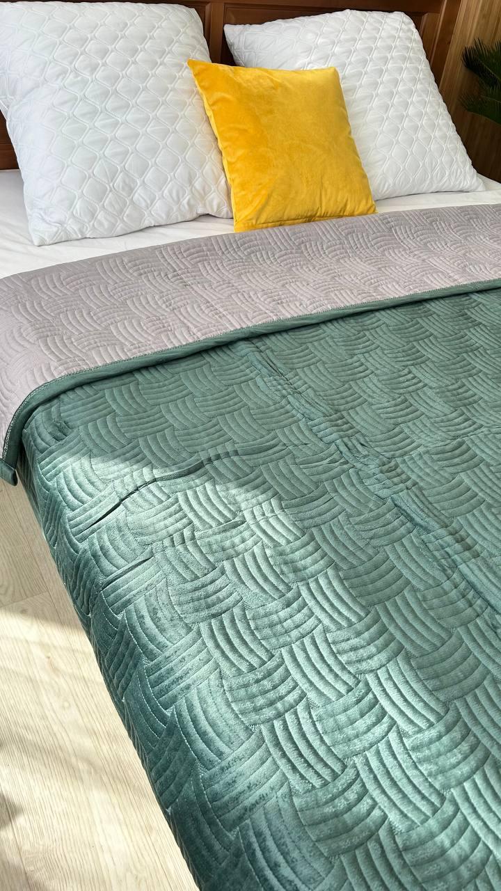 Плед-покривало велюровий бархатистий 210x230 см Смарагдовий (П4К-М-velur-pokruvalo002-03) - фото 7 Плед-покривало велюровий бархатистий 210x230 см Смарагдовий (П4К-М-velur-pokruvalo002-03) - фото 7