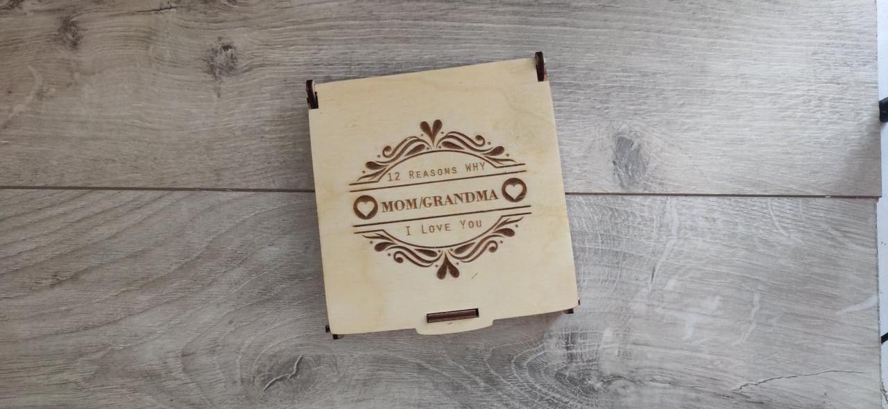 Пазл деревянный 12 причин почему Я люблю тебя в деревянной коробочке (KG-4842)