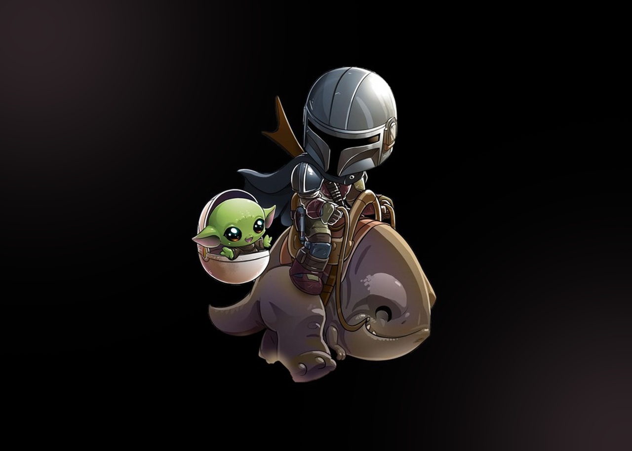 Картина постер Gee! Зоряні війни Мандалорець Красивий малюнок Star Wars The Mandalorian 60x40 SWM 11.10