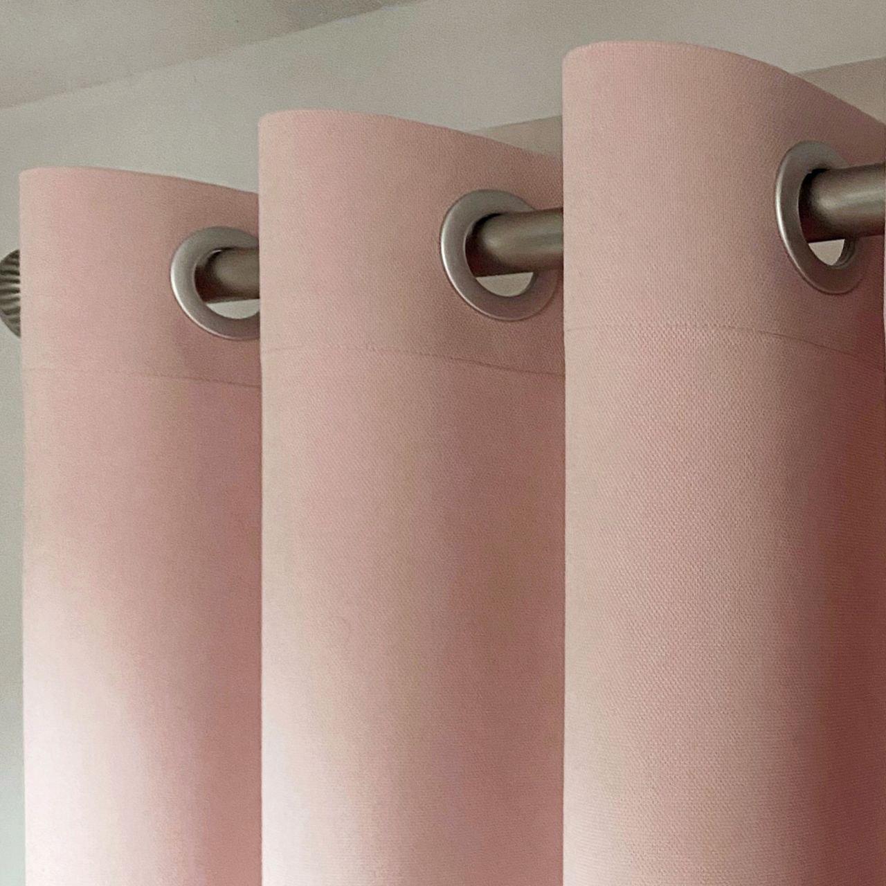 Штори на сірих люверсах з підхватами мікровелюр 150x250 см 2 шт. Світло-рожевий (5801097-МТ22/150-GR) - фото 3 Штори на сірих люверсах з підхватами мікровелюр 150x250 см 2 шт. Світло-рожевий (5801097-МТ22/150-GR) - фото 3