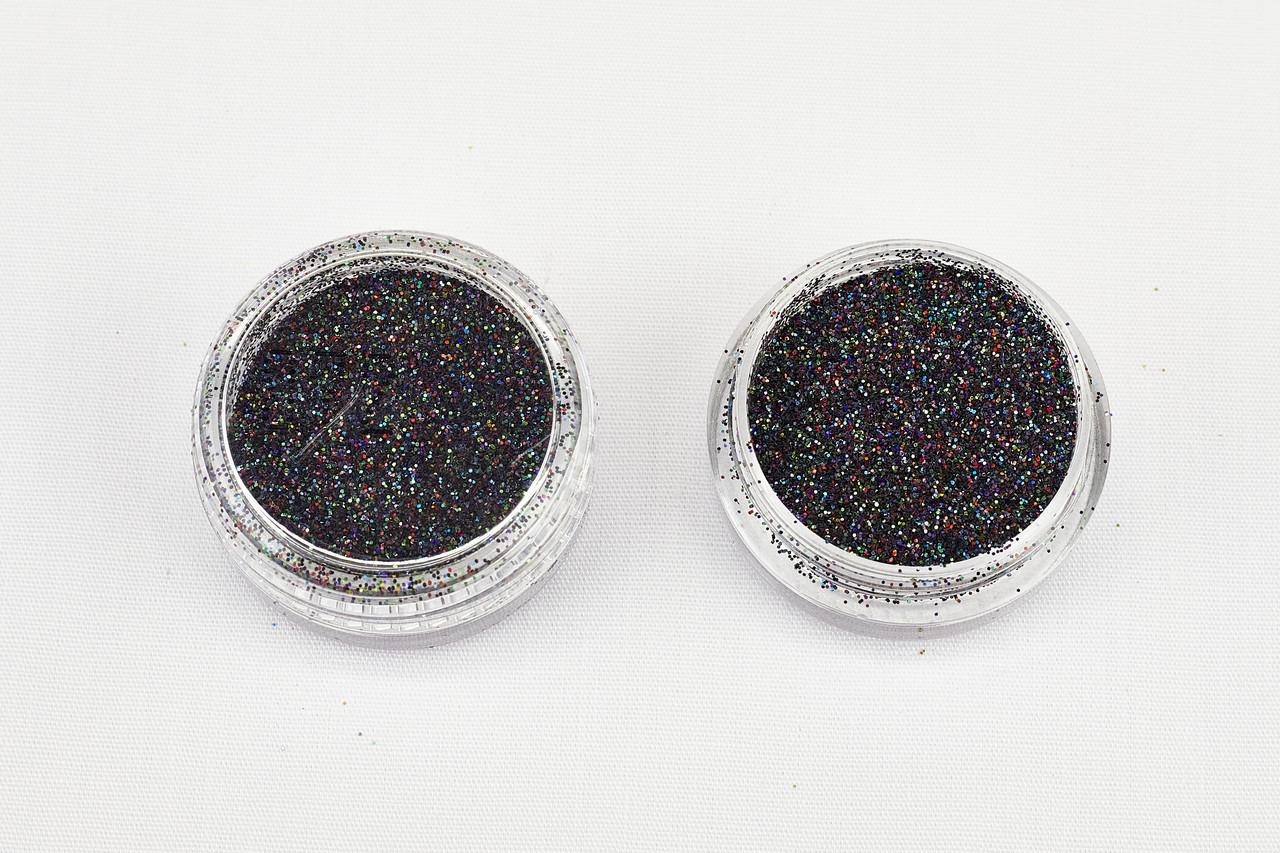 Глітер 872 0,2 мм 1/128 2 мл Чорний голографічний (078721) - фото 2