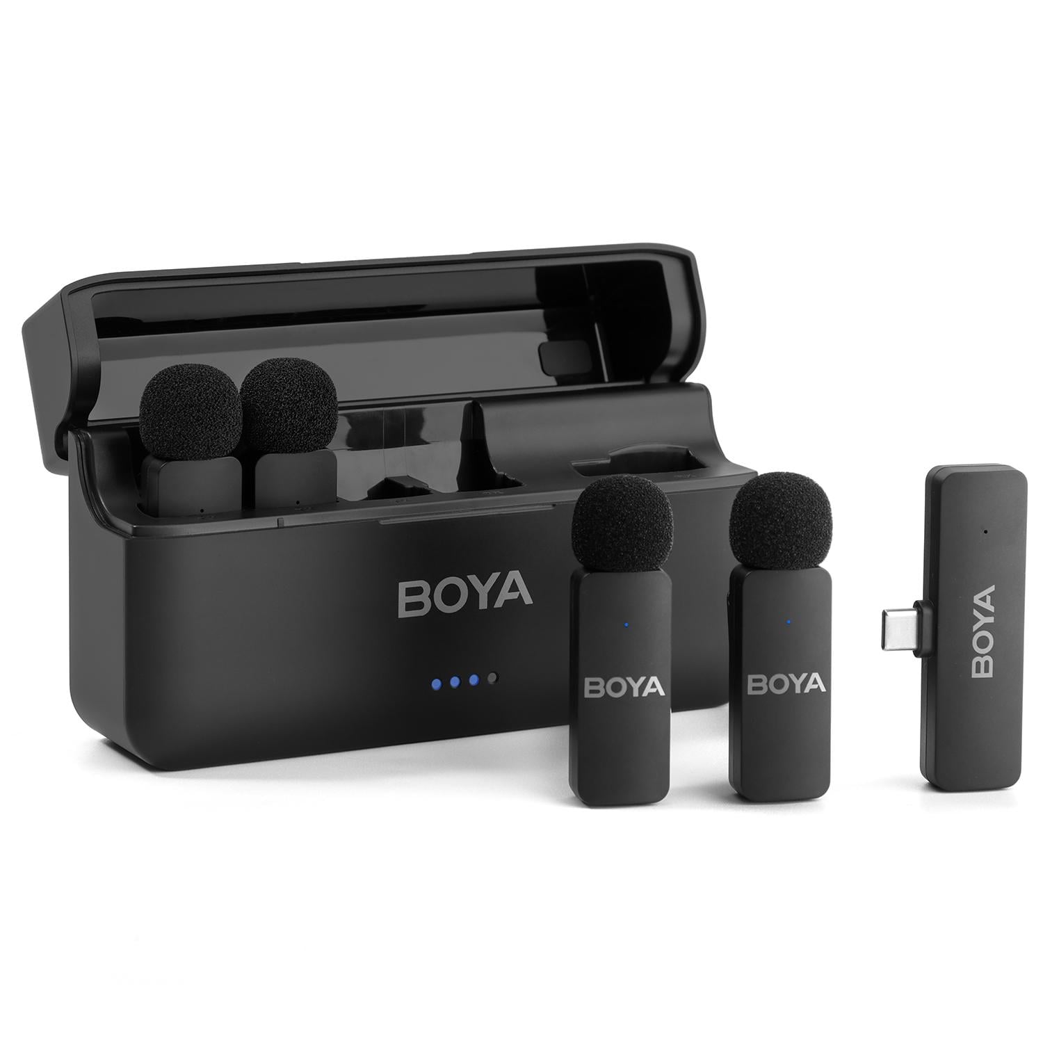 Мікрофон петличний Boya BY-V4U USB Type-C для iPhone та Android з зарядним кейсом бездротовий 4 шт. (50010) Мікрофон петличний Boya BY-V4U USB Type-C для iPhone та Android з зарядним кейсом бездротовий 4 шт. (50010)