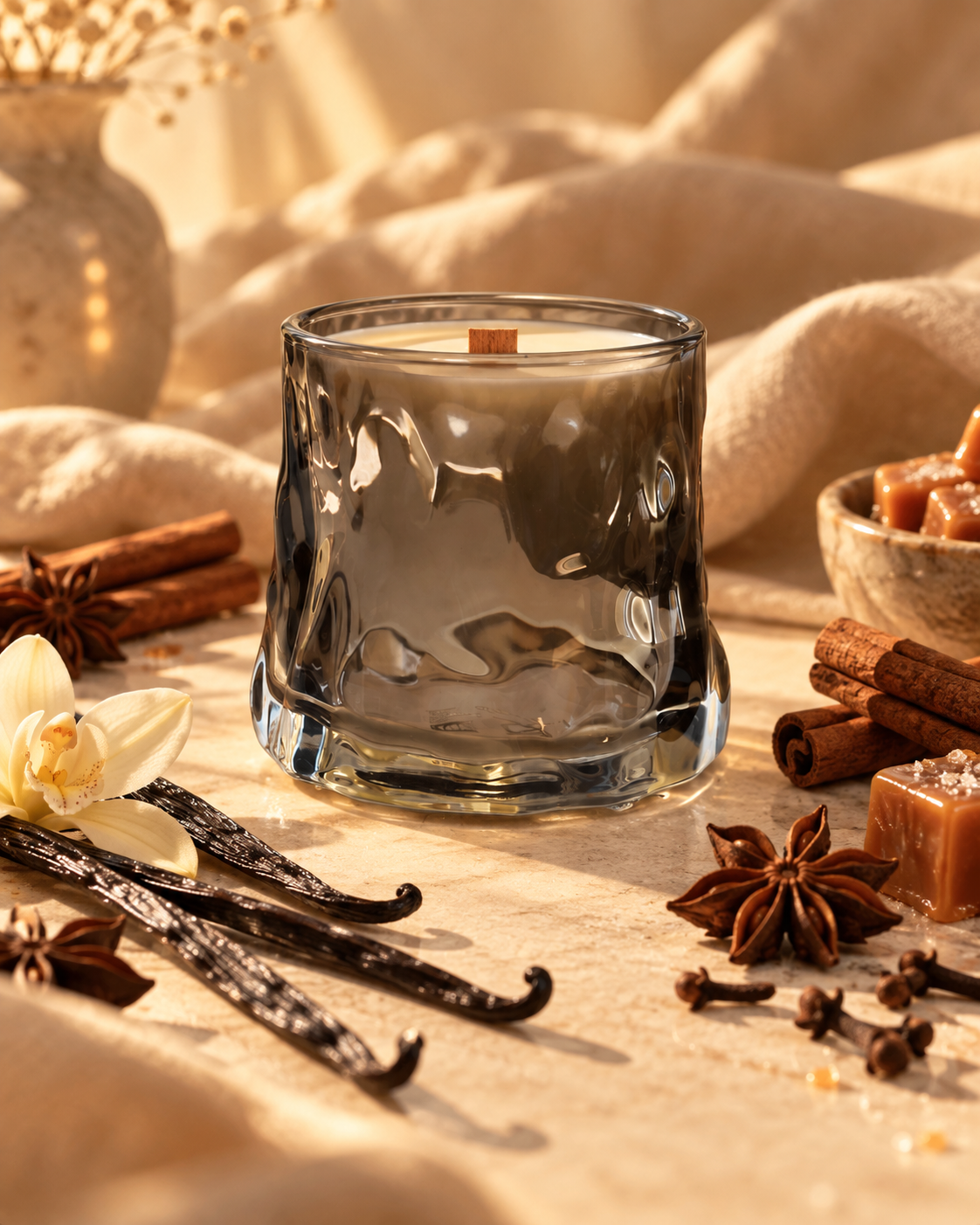 Свеча ароматическая Franterro Ripple Vanilla Spicy 150 г (FRN-1118)