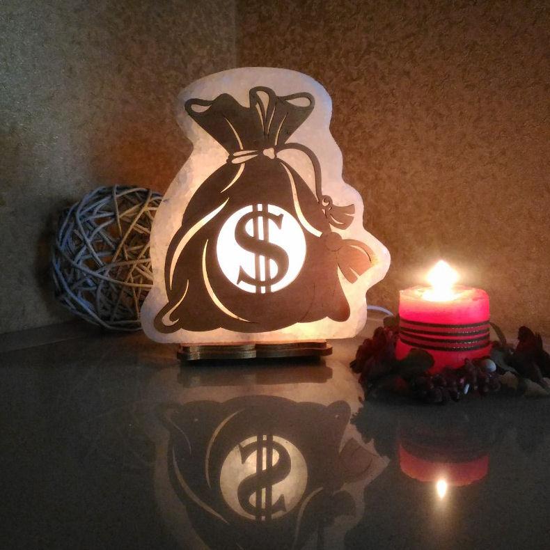 Соляной светильник Мешок денег (C-M-0001-y)