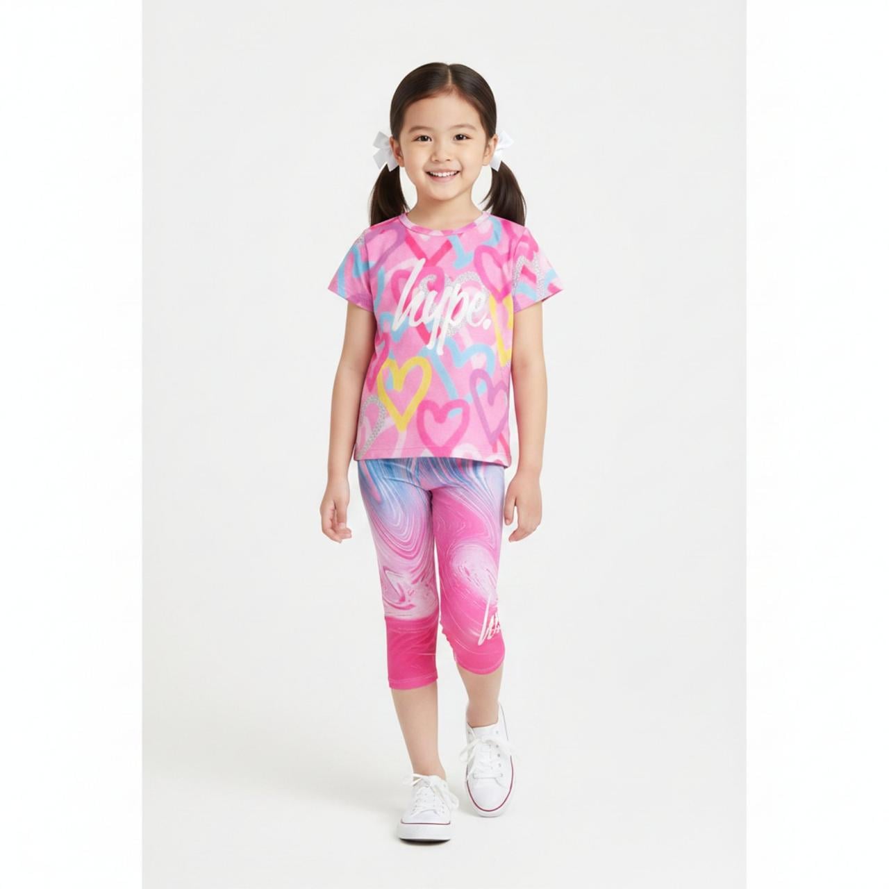 Спортивный комплект для девочки футболка и капри hype 110-116 см 5-6 г. (5059880445932)
