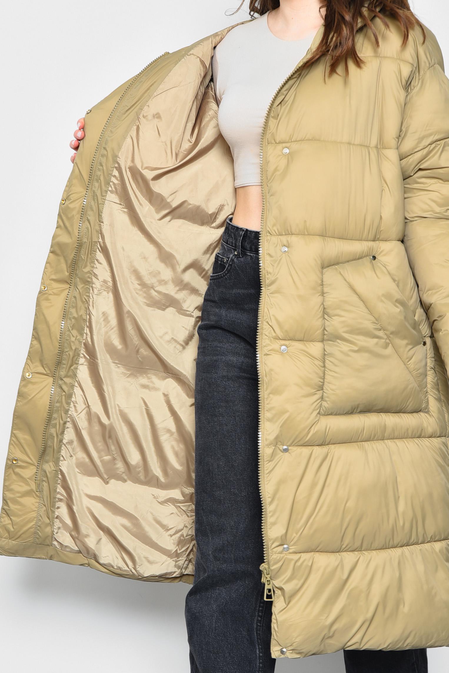 Куртка женская еврозима с поясом S Оливковый (171835) - фото 4 Куртка женская еврозима с поясом S Оливковый (171835) - фото 4