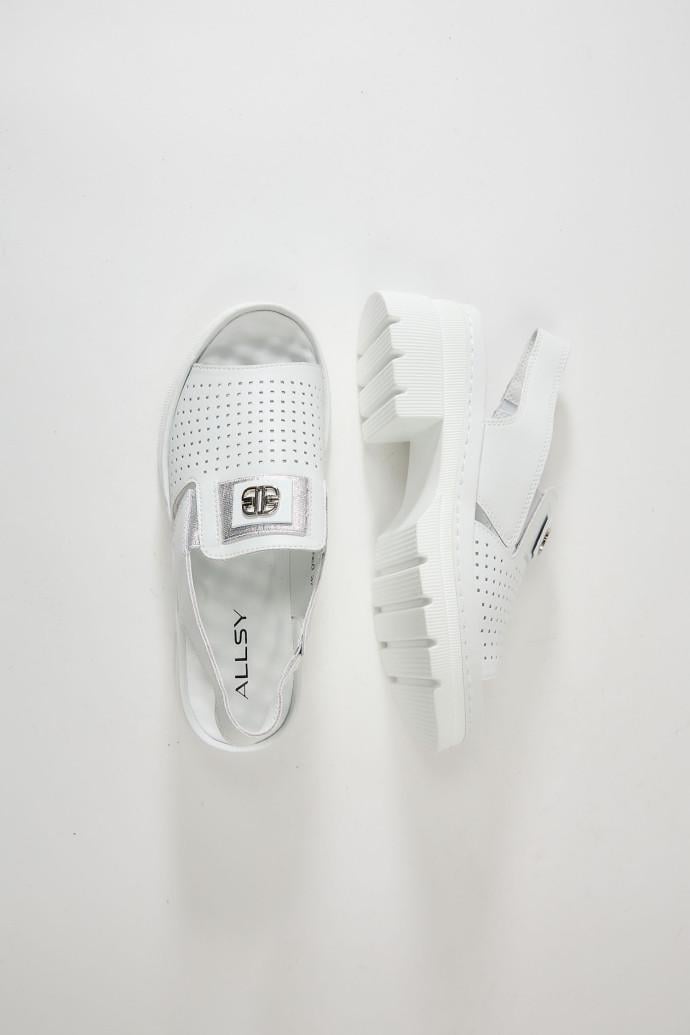 Босоножки женские ALLSY кожаные р. 38 Белый (195344)