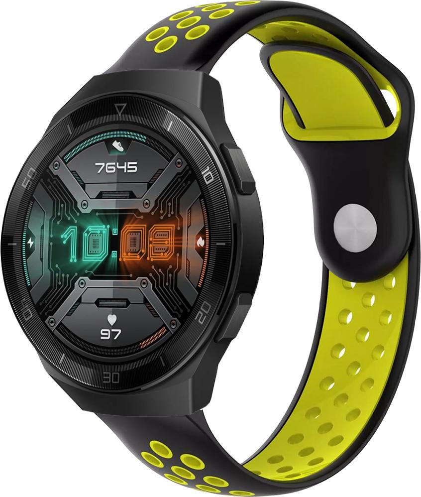 Ремешок Sport для Huawei Watch GT2e 46 мм 22 мм Black Yellow (23046-61)