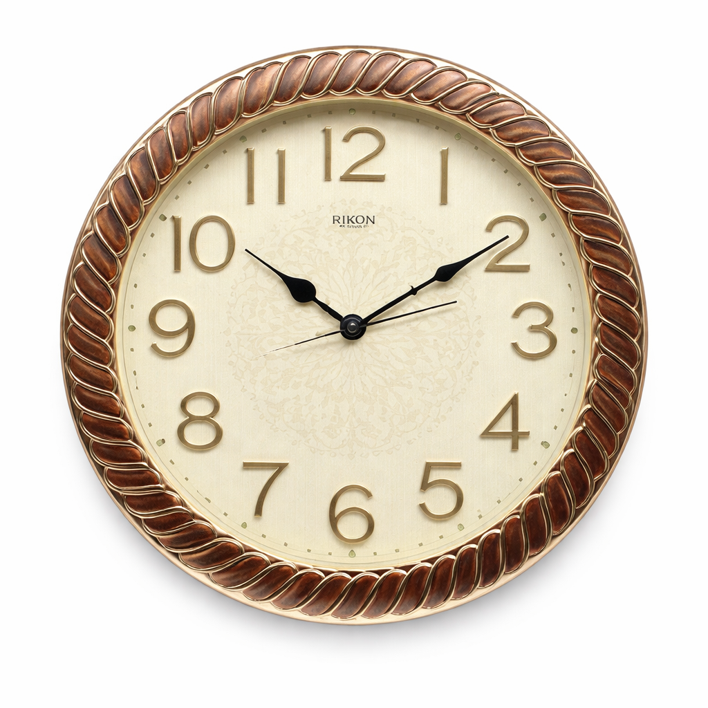 Часы настенные Rikon 38 см Brown Gold (2491516636)