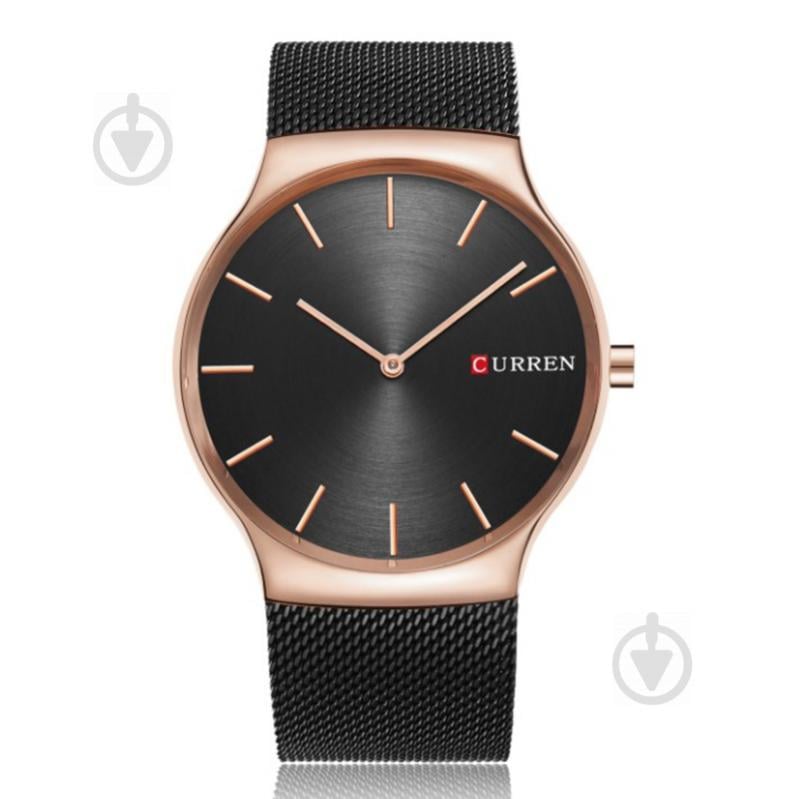 Часы мужские CURREN 8256 кварцевые наручные Black + Gold