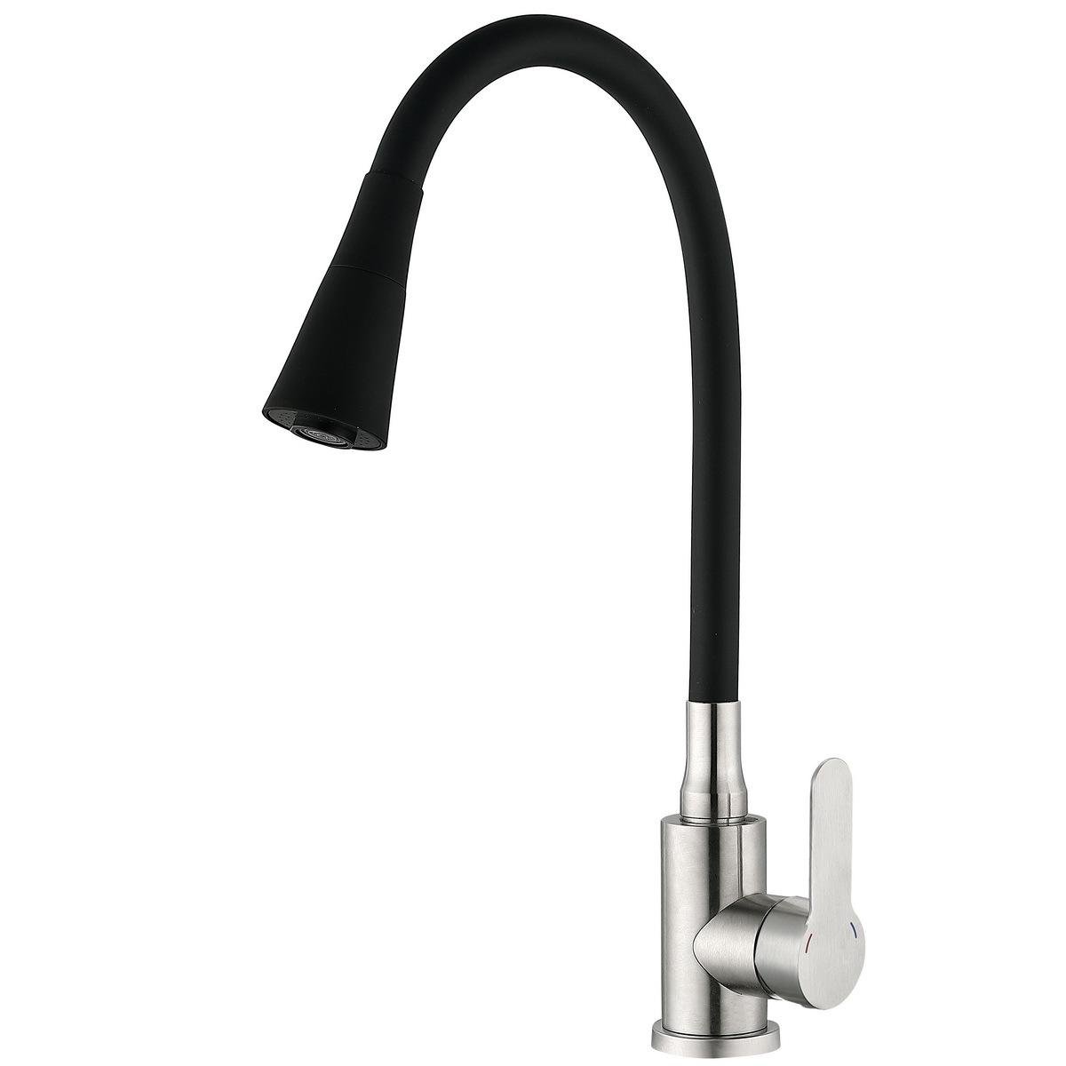 Змішувач для кухні MIXXUS Dах-011 MI6559 з гнучким виливом Чорний (236690) Змішувач для кухні MIXXUS Dах-011 MI6559 з гнучким виливом Чорний (236690)