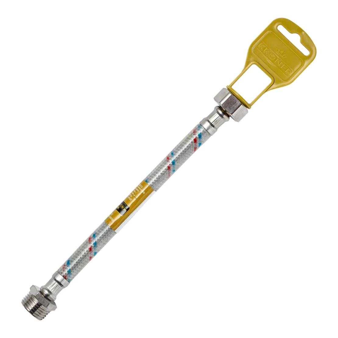 Подводка для подключения воды Kroner KRM 1/2" ВЗ 200 см гибкая в нейлоновой оплетке покрытой ПВХ (CV023677)