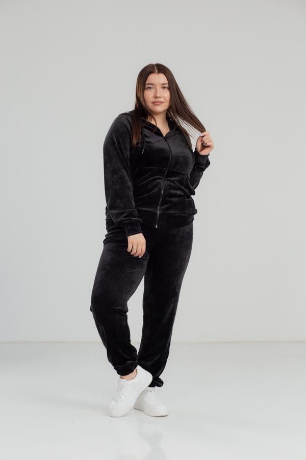 Спортивний костюм жіночий AKSAN двійка 4XL Чорний (23.1860_black_54(4XL))