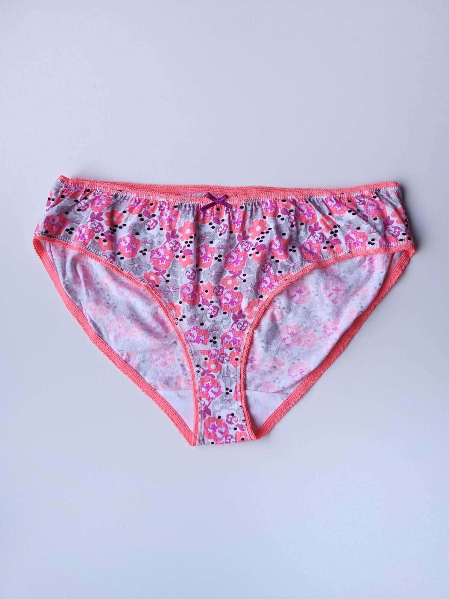 Женские трусики в цветы А-1365 L Розовый (58666679)
