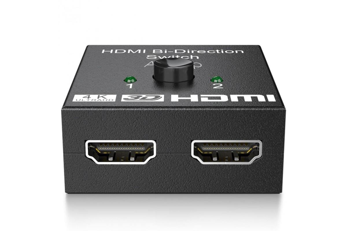 Розгалужувач Bi-Direction Switch HDMI на 2 порти 4К 60Hz Black (SHD122W4K60K)