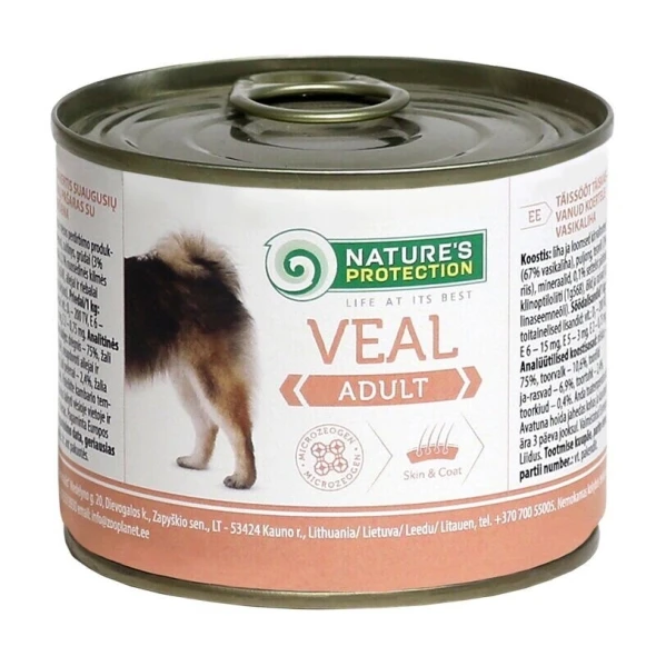 Влажный корм для взрослых собак всех пород Nature’s Protection Veal телятина 200 г (KIK24518)