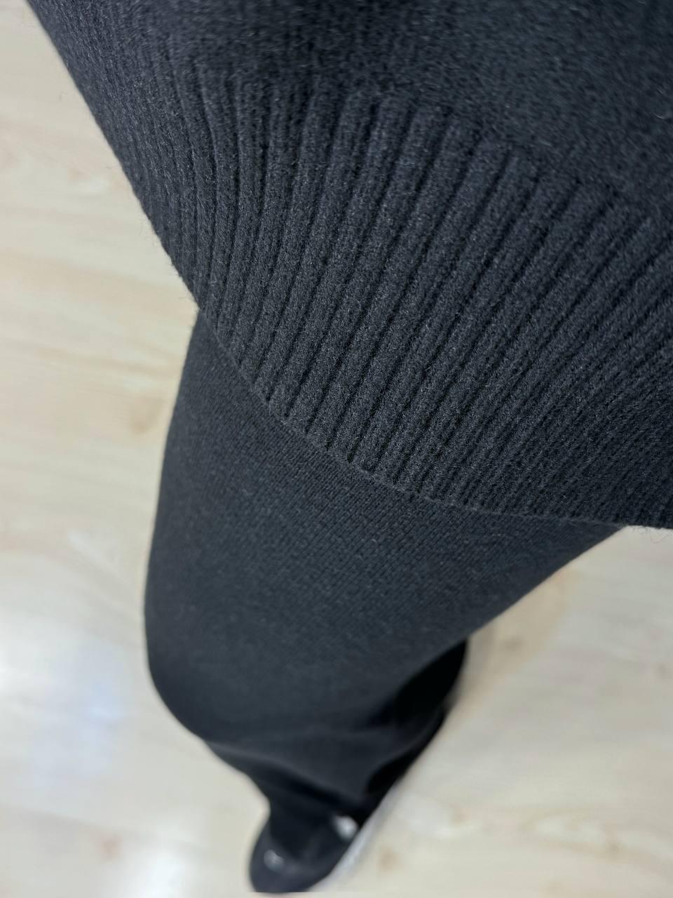 Костюм жіночий ACCORDDREAM 6841-8636 светр з брюками палаццо в'язаний OS Чорний (5179) - фото 8