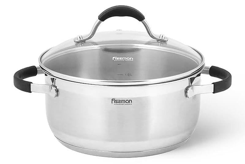 Каструля Fissman Magnifika із силіконовими накладками на ручках 2,1 л Каструля Fissman Magnifika із силіконовими накладками на ручках 2,1 л