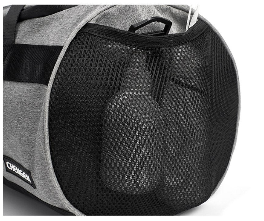 Сумка дорожная спортивная PP2206-2 для сухого и мокрого разделения багажа Серый (DR016895) - фото 4