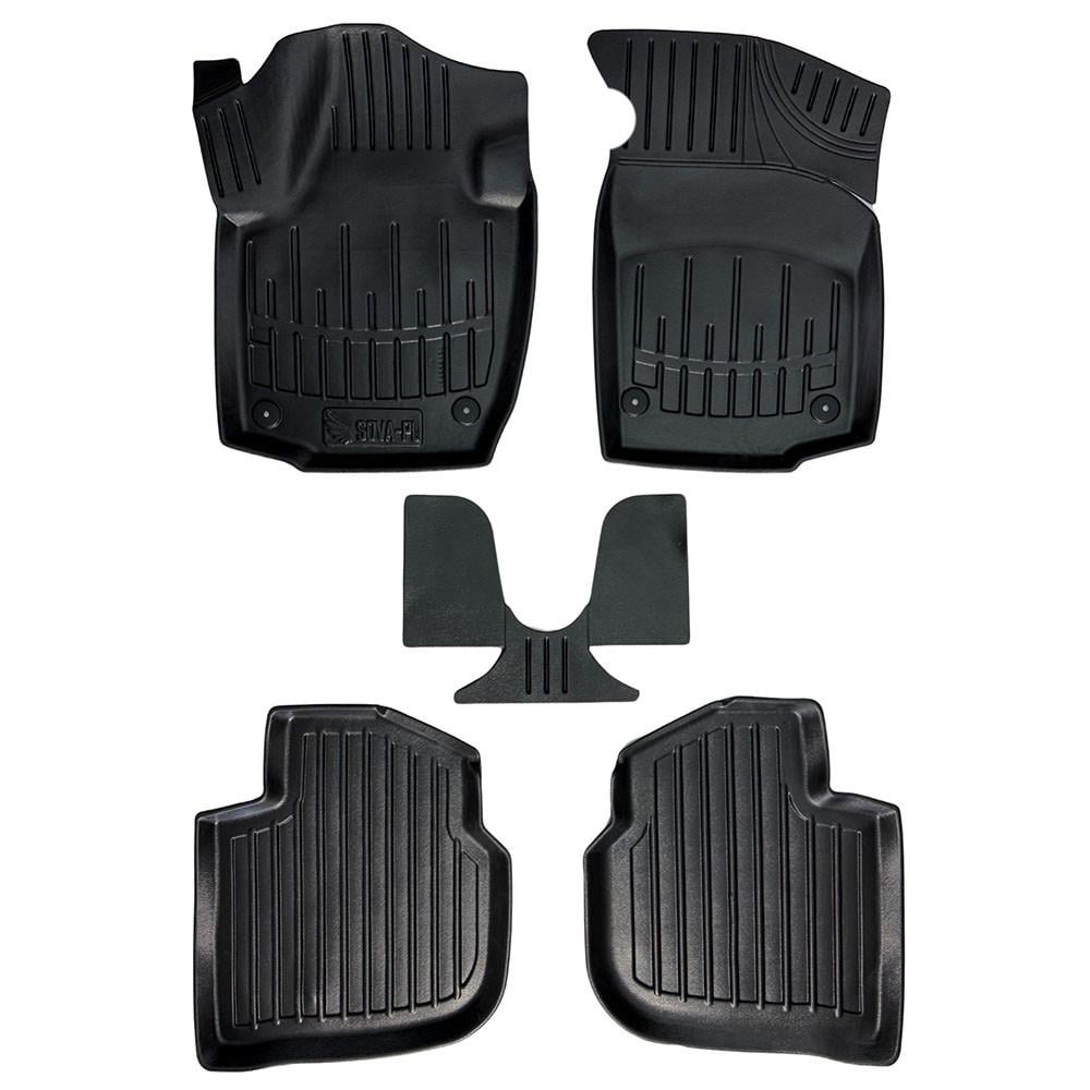 Коврики в салон SOVA-PL для Skoda Rapid 2012-2019 резиновые 5 шт. Черный (28800714)