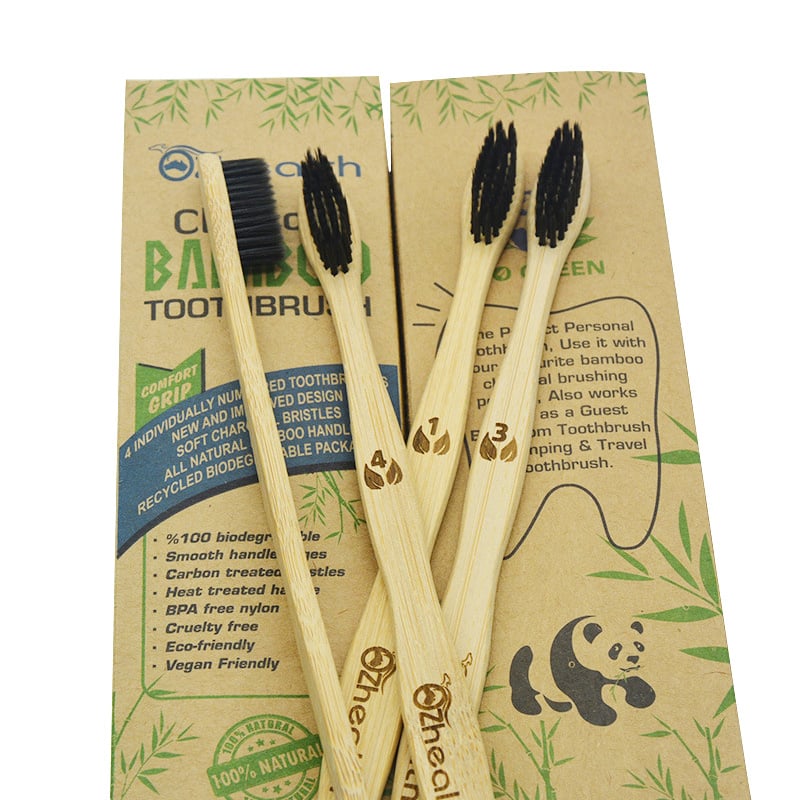 Зубная щетка бамбуковая Zhealth bamboo набор 4 шт. (1496075) - фото 4 Зубная щетка бамбуковая Zhealth bamboo набор 4 шт. (1496075) - фото 4