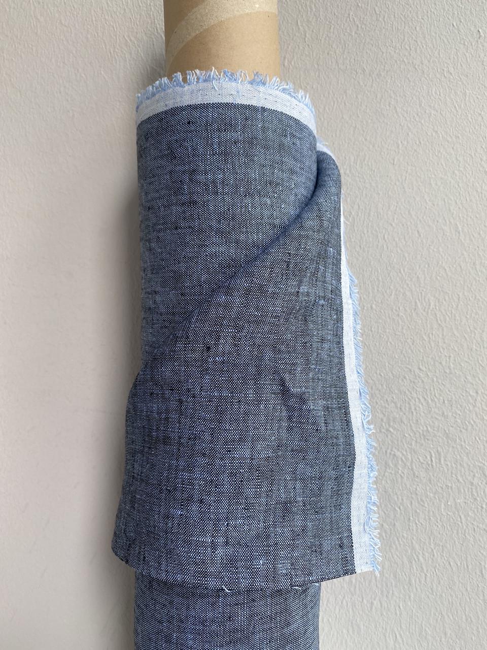 Ткань LINEN PLUS 100% лен 150 см 1/397 Синий