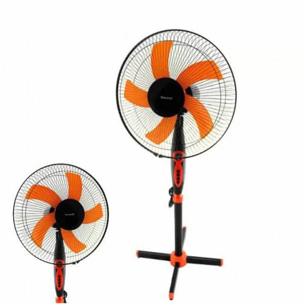 Вентилятор підлоговий Domotek MS-1620 40 Вт Чорний/Помаранчевий (CLS55) - фото 2