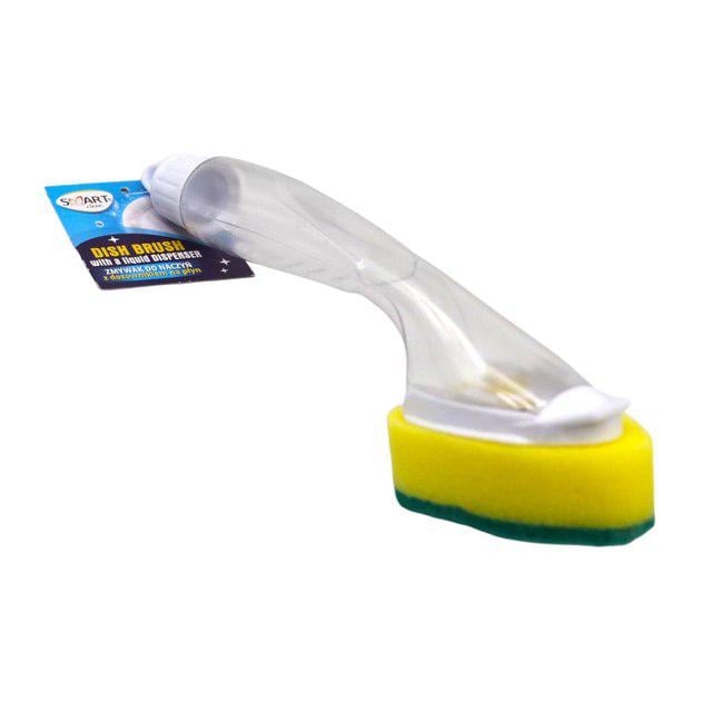 Щітка для миття посуду з тримачем для губки та дозатором рідини Smart Clean (13349914)