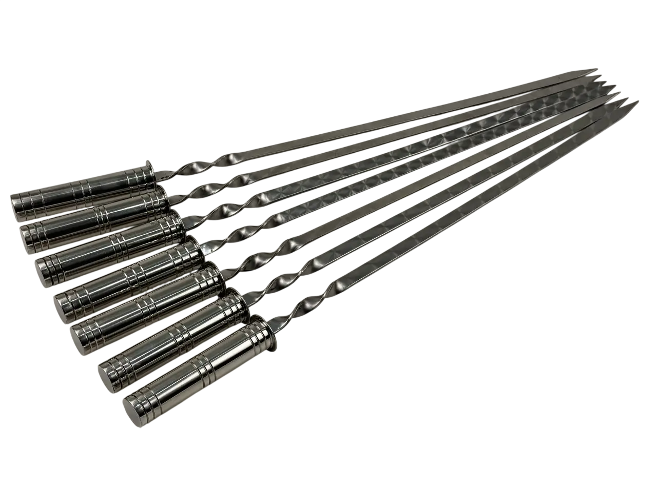 Набор шампуров GrillMaster из нержавеющей стали 3 мм 64 см 7 шт. Серебристый (10-164-SH-3106)