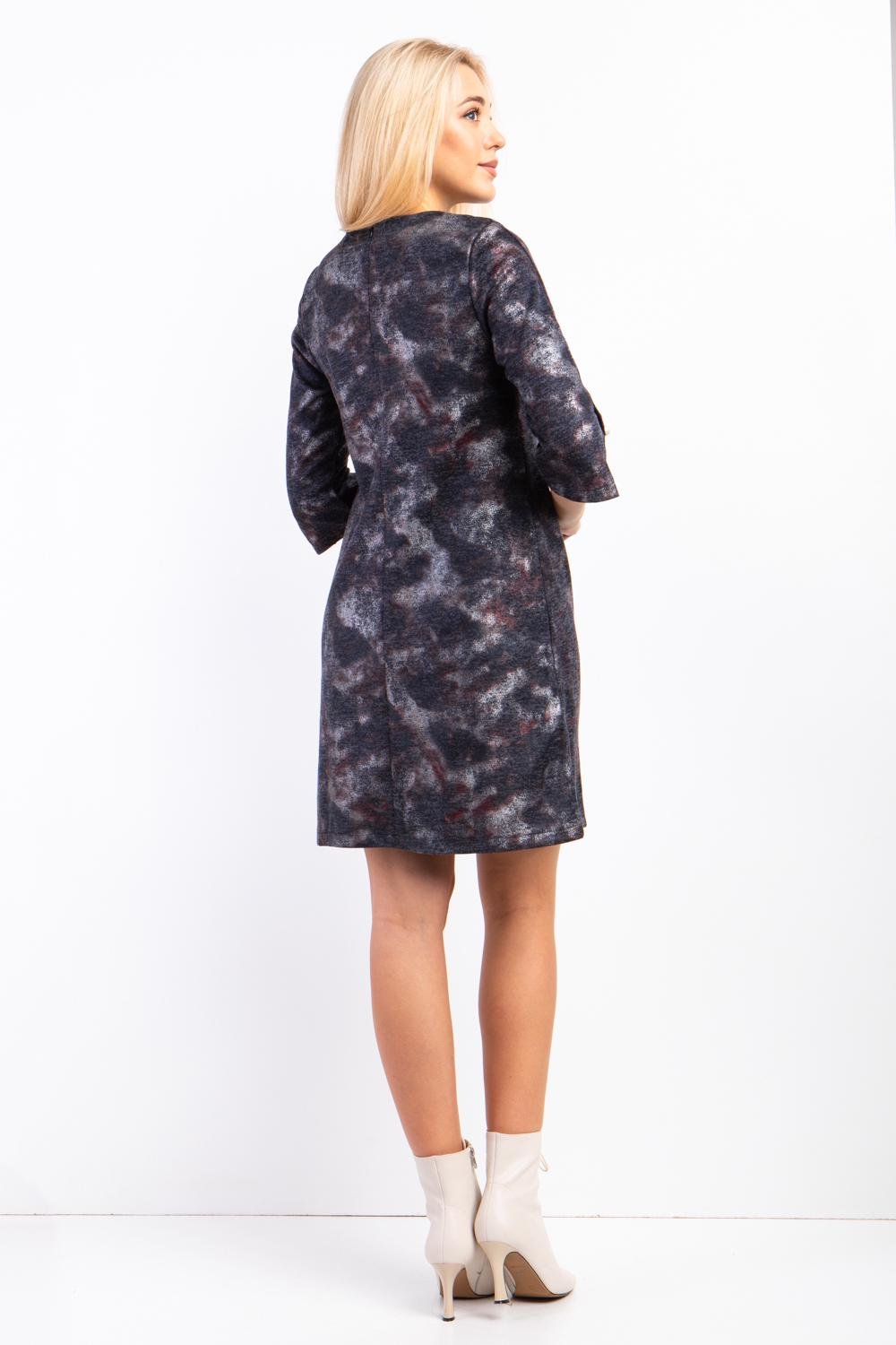 Платье женское Diва с напылением и жемчугом р. 50 Фиолетовый (040) - фото 2 Платье женское Diва с напылением и жемчугом р. 50 Фиолетовый (040) - фото 2