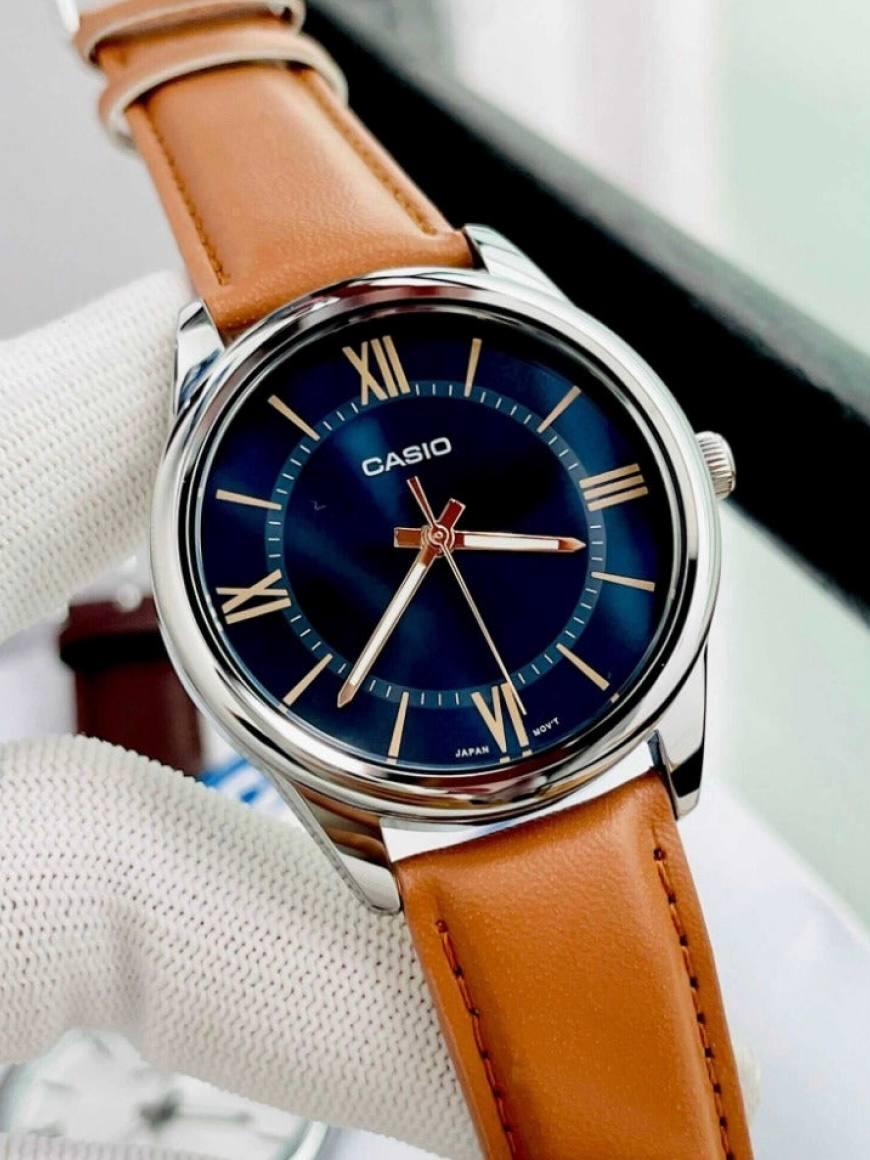 Наручний годинник чоловічий Casio MTP-V005L-2B5 Timeless Collection Синій (2668164281)